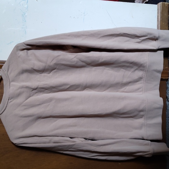 Small Men's Reebok Crew Neck Sweatshirt, Beige - Picture 2 of 2